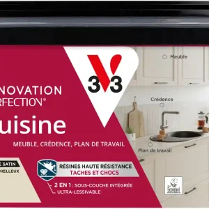 Peinture de rénovation pour cuisine beige moelleux finition satinée 2L - V33 Meilleure Vente
