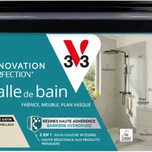 Seulement Aujourd'hui Peinture de rénovation pour salle de bain beige moelleux finition satinée 2L - V33
