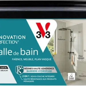Seulement Aujourd'hui Peinture de rénovation pour salle de bain gris délicat finition satinée 2 L - V33