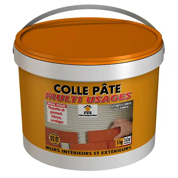 Colle pâte multi usages - 5 kg - Pose plaquettes et carrelages PRB Prix Choc