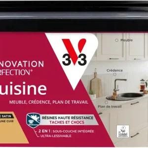 Retour Gratuit Peinture de rénovation pour cuisine jaune cuir finition satinée 2L - V33