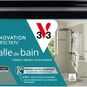 Peinture de rénovation pour salle de bain vert eucalyptus finition satinée 2L - V33 Affaire À Saisir