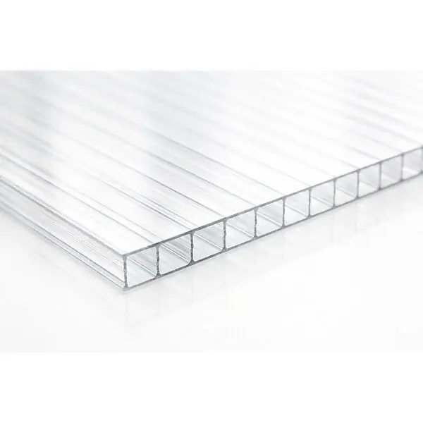 Plaque polycarbonate alvéolaire transparent 4mm - l.105 cm, L.200 cm MCCOVER Nouveauté