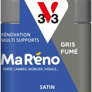 Solde Peinture de rénovation multi-supports MaRéno gris fumé finition satinée 75 ml - V33