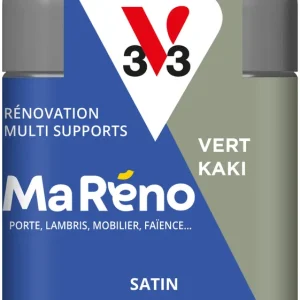 Peinture de rénovation multi-supports MaRéno vert kaki finition satinée 75 ml - V33 Retour Gratuit