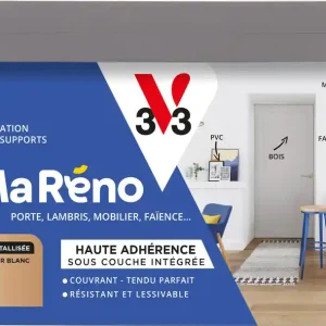 Peinture de rénovation multi-supports MaRéno or blanc finition métallisée 2L - V33 Satisfait Ou Remboursé