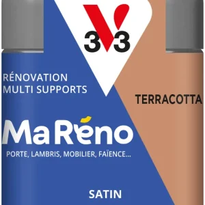 Peinture de rénovation multi-supports MaRéno terracotta finition satinée 75 ml - V33 Marque