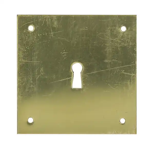 Plaque de propreté laiton poli clé L 80x80mm - HERACLES - 251552-CLEL Haute Qualité