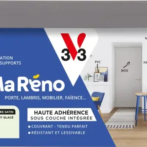 Peinture de rénovation multi-supports MaRéno vert glacé finition satinée 2L - V33 Paiement Sécurisé