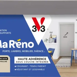 Peinture de rénovation multi-supports MaRéno praliné finition satinée 2L - V33 Produit De Marque