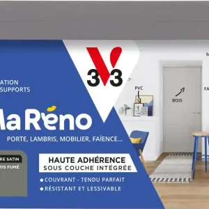 Peinture de rénovation multi-supports MaRéno gris fumé finition satinée 2L - V33 Affaire À Saisir