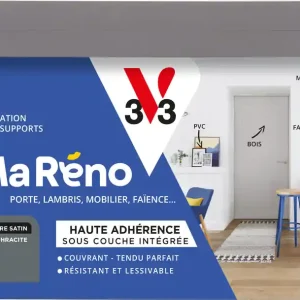 Peinture de rénovation multi-supports MaRéno anthracite finition satinée 2L - V33 Prix Promo