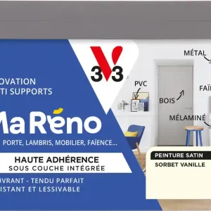Offre Du Jour Peinture de rénovation multi-supports MaRéno sorbet vanille finition satinée 0,5L - V33