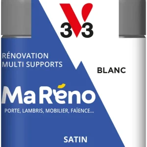 Retour Gratuit Peinture de rénovation multi-supports MaRéno blanc finition satinée 75 ml - V33
