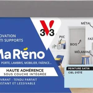 Peinture de rénovation multi-supports MaRéno ciel d‘été finition satinée 0,5L - V33 Nouvelle Collection