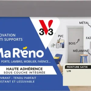 Peinture de rénovation multi-supports MaRéno lin finition satinée 0,5L - V33 Remise