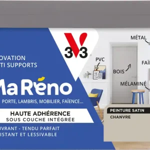 Peinture de rénovation multi-supports MaRéno chanvre finition satinée 0,5L - V33 Offre Du Jour