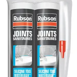 Mastic silicone transparent - Cartouche 280ml x2 RUBSON Retour Gratuit