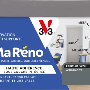 Seulement Aujourd'hui Peinture de rénovation multi-supports MaRéno anthracite finition satinée 0,5L - V33