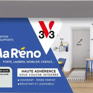 Populaire Peinture de rénovation multi-supports MaRéno gris porcelaine finition satinée 2L - V33
