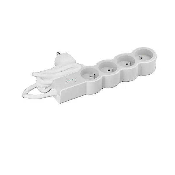 Multiprise 5 prises avec interrupteur - 3 m - Blanc/Gris LEGRAND Commander Vite