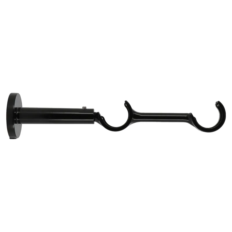 Support ouvert double extensible en métal diam 28 mm Finition Noir brillant - MOBOIS Offre Du Jour