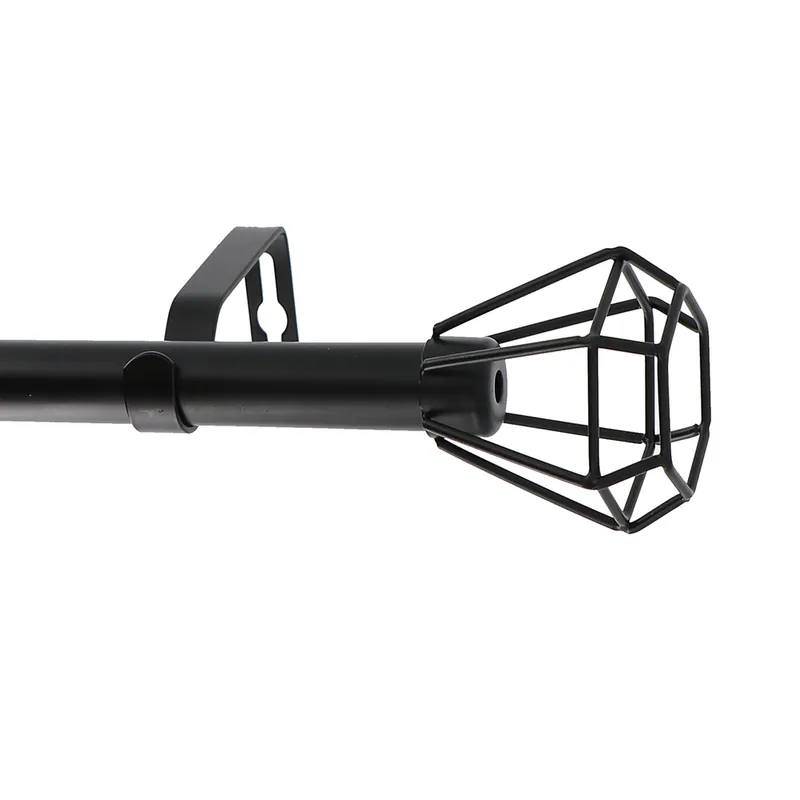 Kit de tringle à rideaux extensible en métal de 1.20 à 2.10 m diam 16 à 19 mm Finition noir mat - MOBOIS Soldes