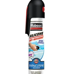 Mastic joint sanitaire silicone transparent 200ml RUBSON Vente Directe