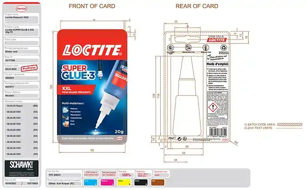 Colle cyanoacrylate SUPERGLUE 3 XXL - 20g LOCTITE Authentique