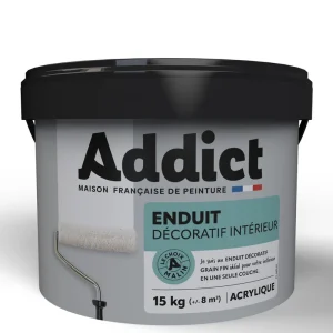 Remise Enduit décoratif intérieur grain fin blanc 15 kg ADDICT