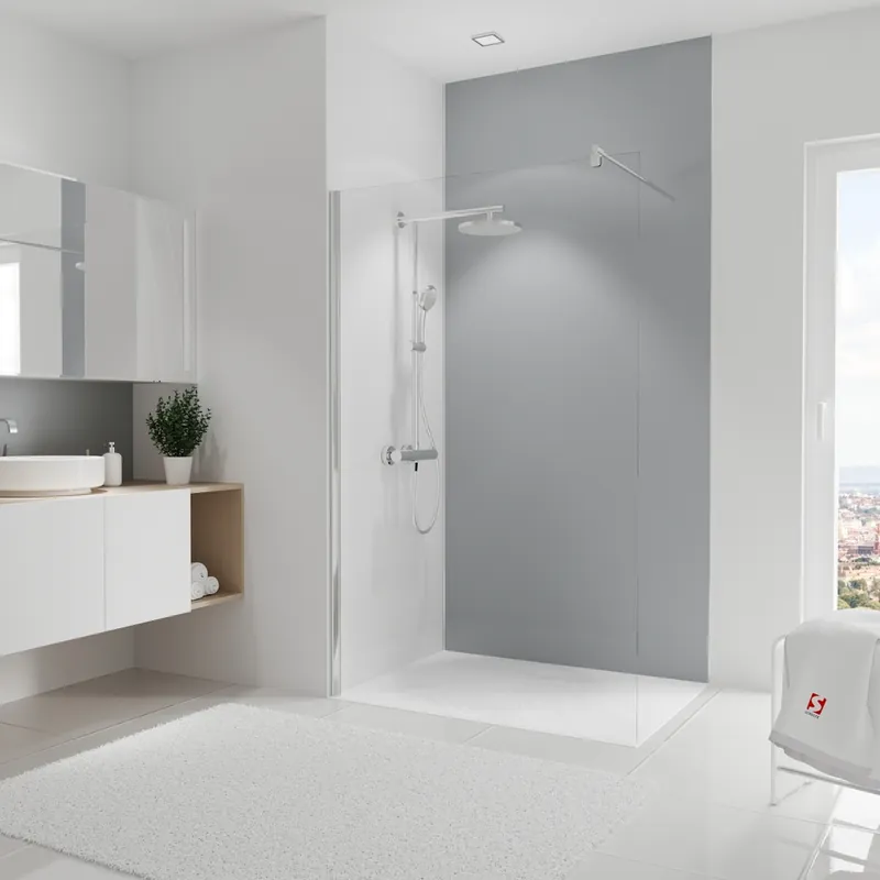 Panneau mural de douche 120x255 cm gris argenté DécoDesign Couleur - SCHULTE Nouvel Arrivage