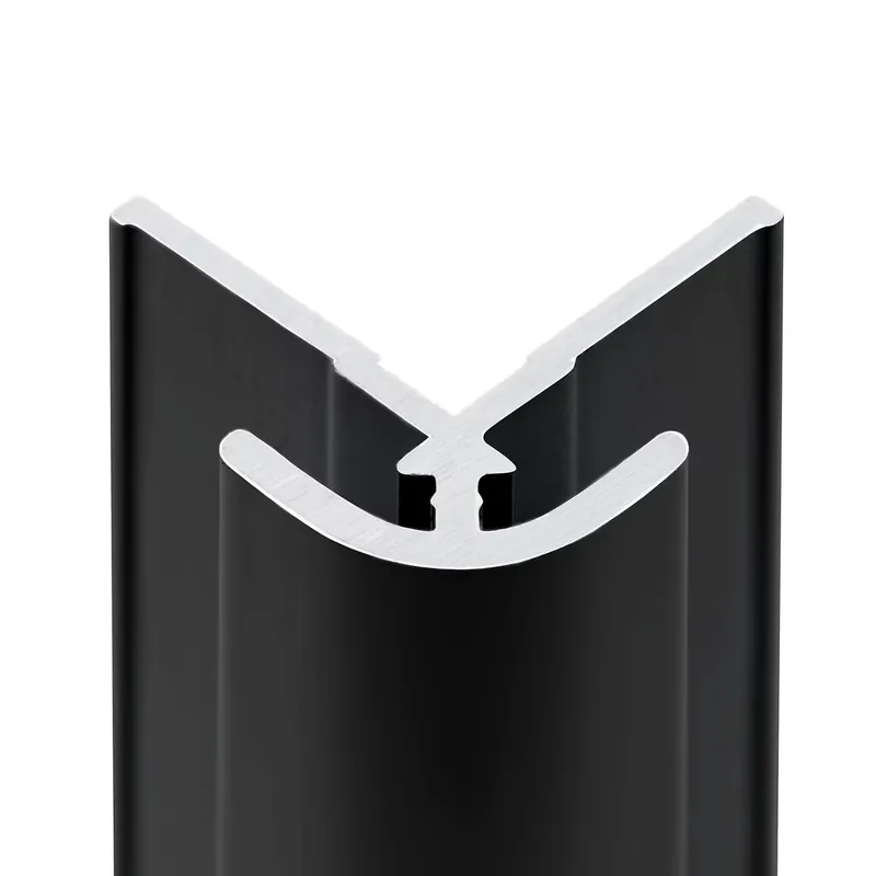 Quantité Limitée Profilé d‘angle extérieur noir pour panneaux muraux de 255 cm - SCHULTE
