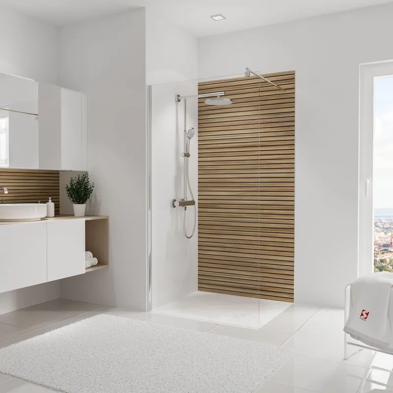 Panneau mural de douche 100x210 cm japandi horizontal DecoDesign Décor - SCHULTE Promotion Saisonnière