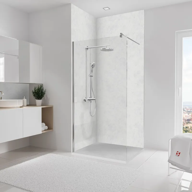 Panneaux muraux de douche 100+100x255 cm marbre DécoDesign Softtouch - SCHULTE Vente Directe