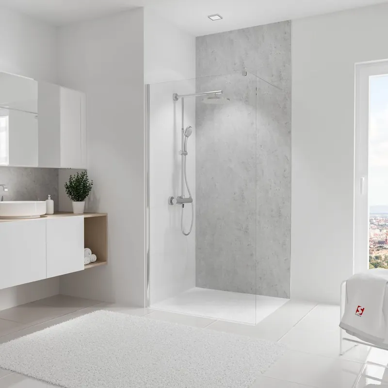 Panneau mural de douche 100x255 cm pierre gris clair DécoDesign Softtouch - SCHULTE Promotion Saisonnière