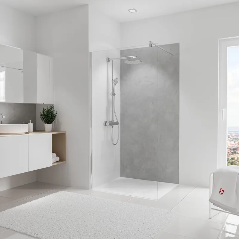 Panneau mural de douche 100x210 cm béton ciré DécoDesign Softtouch - SCHULTE Achat Immédiat