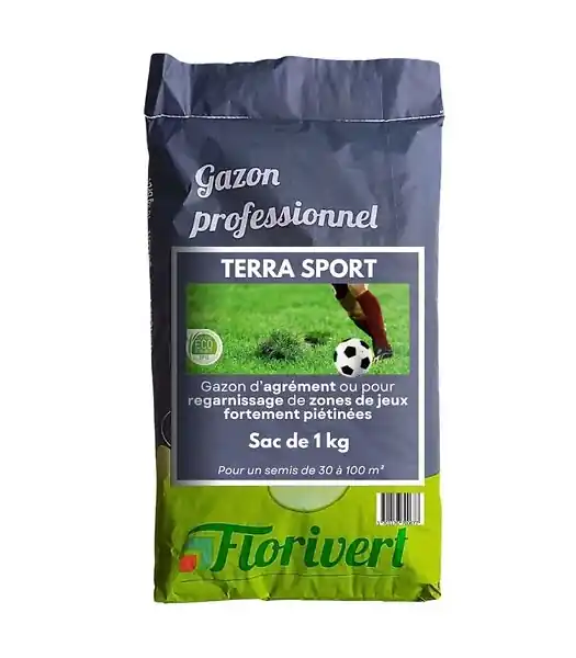 Gazon sport jeux Terra Sport 1 kg résistant au piétinement, homogénéité rapide - Florivert 1206453 Top Vente