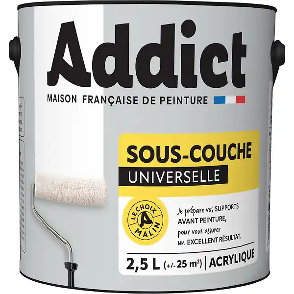 Sous-couche universelle - Acrylique - Blanc - 2.5L ADDICT Commande En Gros