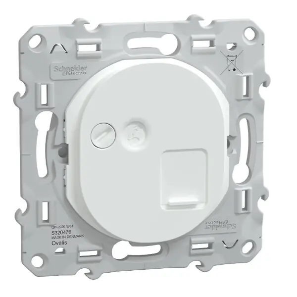 Prise RJ45 cat 6 blindée auto Blanc - Ovalis - Schneider SCHNEIDER ELECTRIC Prix Réduit
