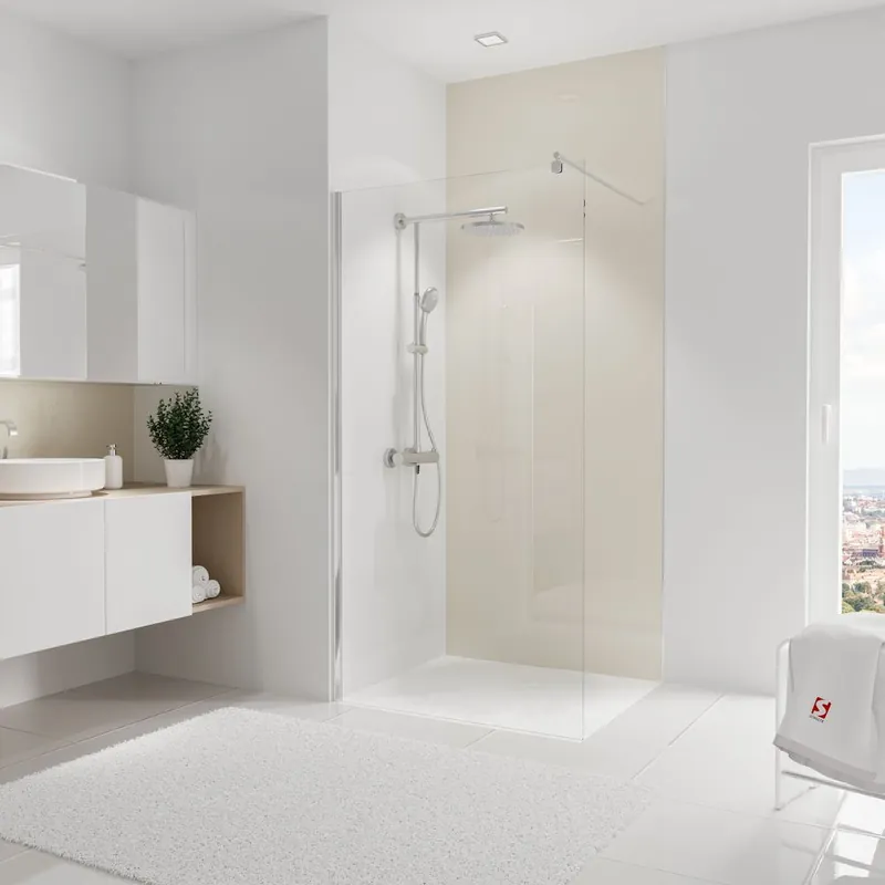 Quantité Limitée Panneau mural de douche 100x255 cm décor beige DécoDesign Brio - SCHULTE