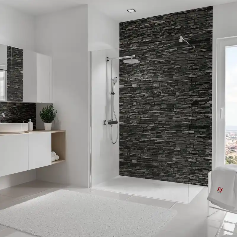 Expédition Rapide Panneau mural de douche 150x255 cm parement ardoise DecoDesign Décor - SCHULTE
