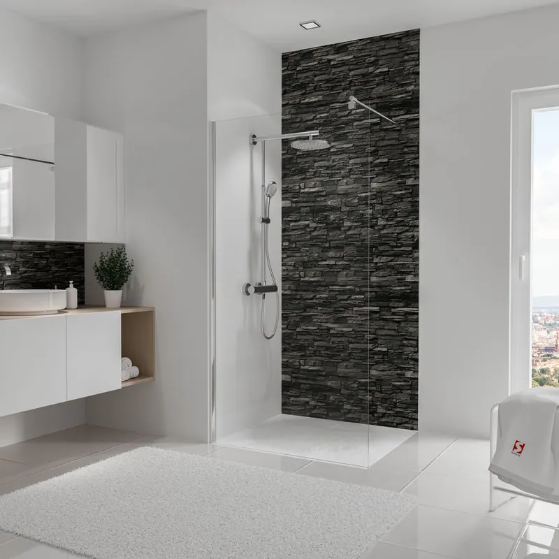 Livraison Express Panneau mural de douche 100x255 cm parement ardoise DecoDesign Décor - SCHULTE