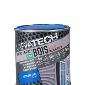 Must-Have Peinture bois extérieur glycéro satin - Méditerranée - 0.5L VARIATECH