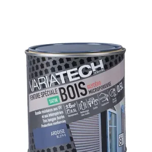 Acheter En Ligne Peinture bois glycéro satin - Ardoise - 0.5L VARIATECH