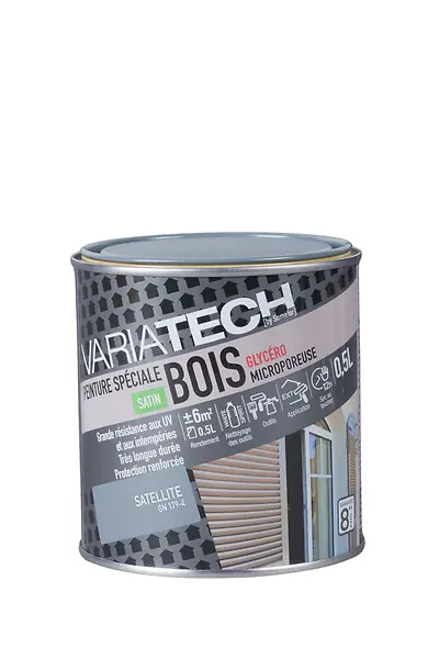 Commander Maintenant Peinture spéciale bois glycéro Satin Satellite 0.5L VARIATECH