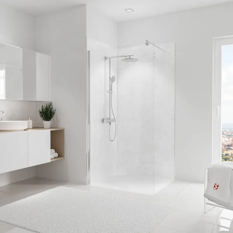 Panneaux muraux de douche 100+100x210 cm décor marbre DécoDesign Brio - SCHULTE Prix Promo