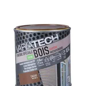 Peinture bois glycéro satin cacao 0.5L VARIATECH Dernière Chance
