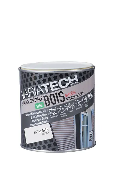 Petit Prix Peinture bois glycéro satin Panacotta 0.5L VARIATECH