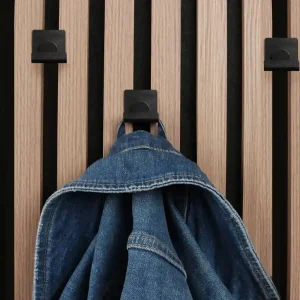 Offre Limitée Crochets en métal noir mat 30 x 31 x 23 mm pour panneau acoustique mural par 2 REI