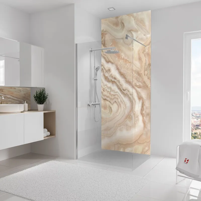 Panneau mural de douche 100x255 cm marbre beige DécoDesign Softtouch - SCHULTE Meilleur Choix